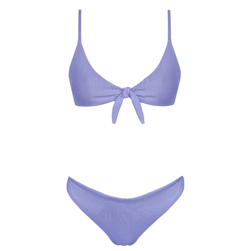 RENEE Ribbed Bikini Set - Lavender Dream