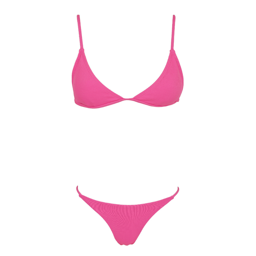 ISLA Ribbed Bikini Set - Candy Pop