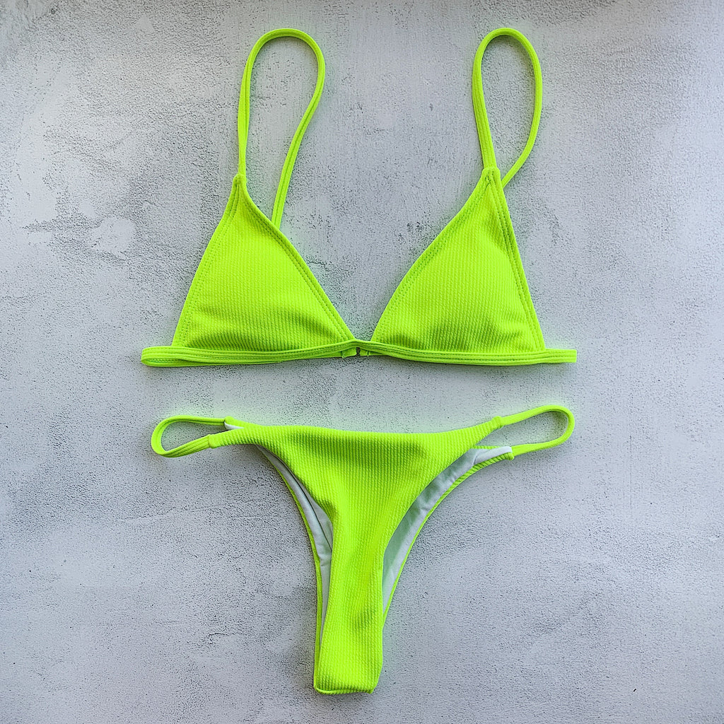 ISLA Ribbed Bikini Set - Citrus Love